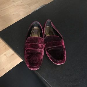 Maroon velvet Loafers - US women’s size 9